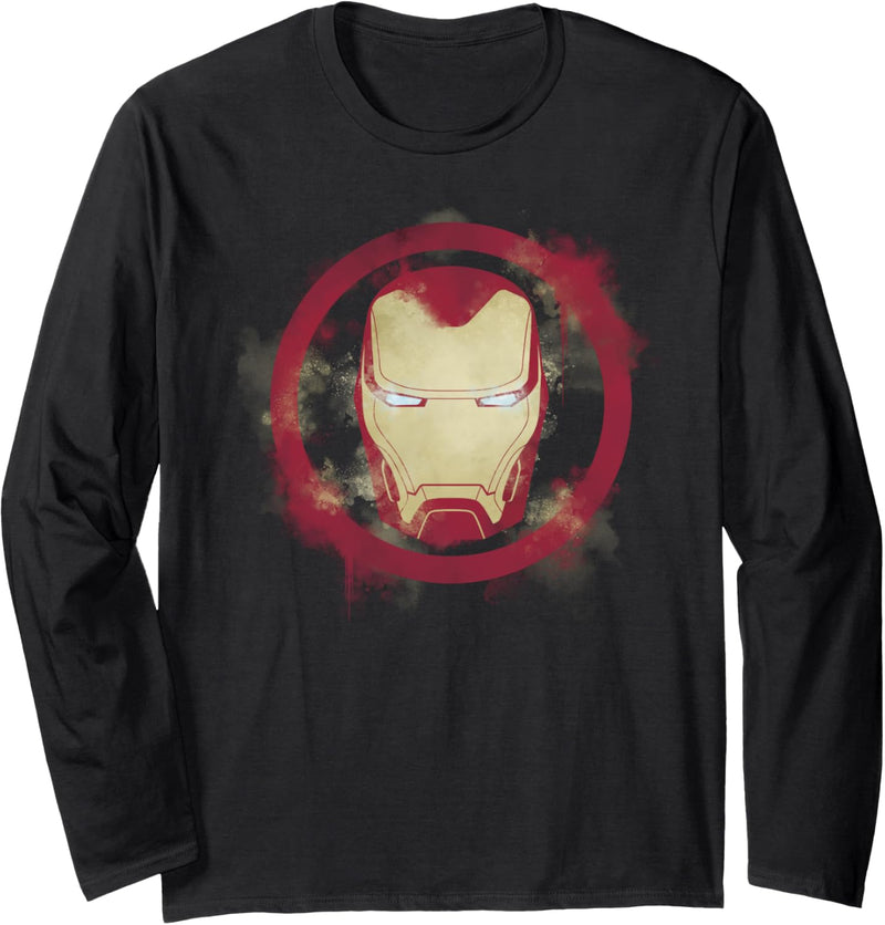 Marvel Avengers: Endgame Iron Man Spray Paint Logo Langarmshirt