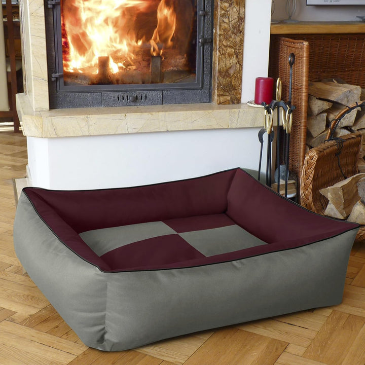 BedDog Hundebett 2in1 MAXQ, Hundekissen mit abziehbaren waschbaren Bezug, Hundekorb, Hundesofa, für