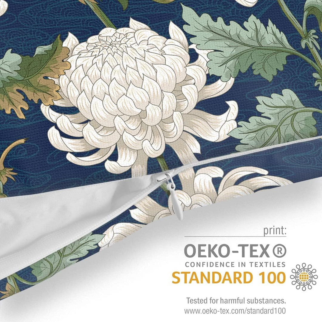 VOID Chrysanthemen Blumen Kissenbezug Kissenhülle Sofakissen Kissen Deko Outdoor-Kissen Dekokissen,