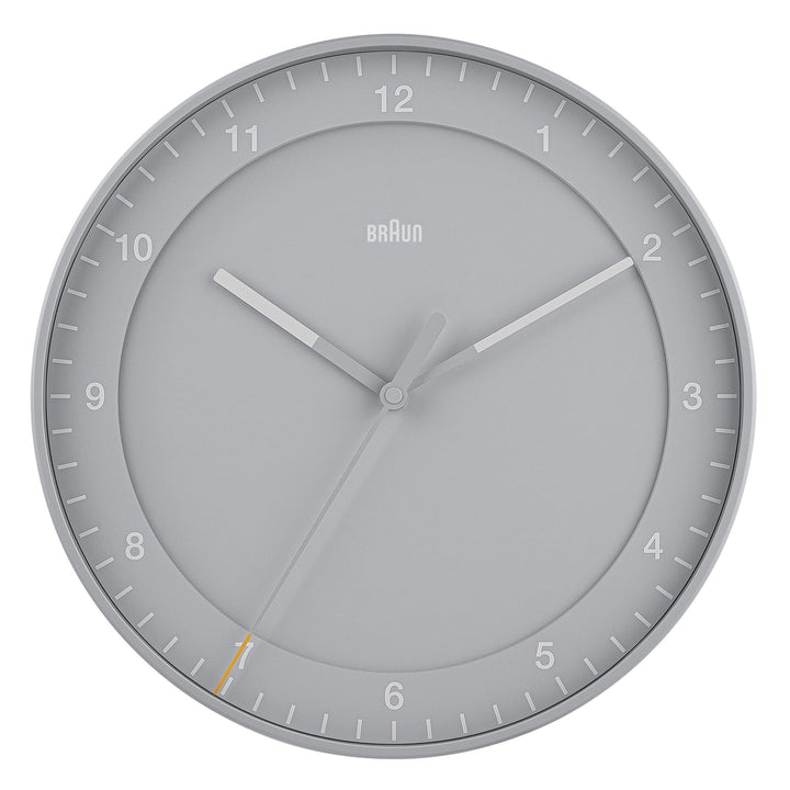 Braun Classic Grosse Analog-Wanduhr mit geräuschlosem Uhrwerk (kein Tickgeräusch), leicht ablesbar,