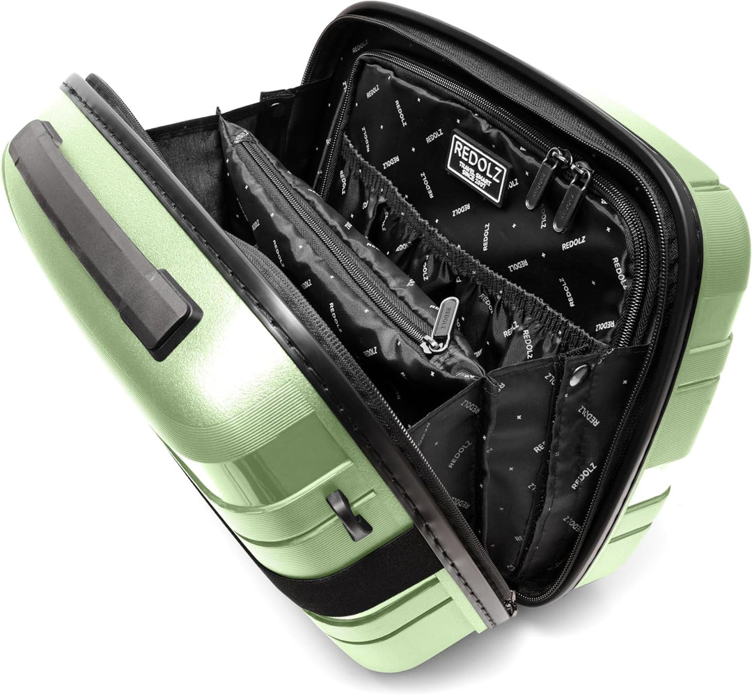 REDOLZ Hartschalen Handgepäck Kosmetik-Koffer | Stabiles Beauty-Case mit Aufsteckfunktion | 34 x 17