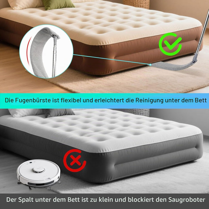 9 Stück Staubwedel Teleskop Waschbar, 2,5m StaubwedelLang Ausziehbar, Teleskop Staubwedel Verbiegbar