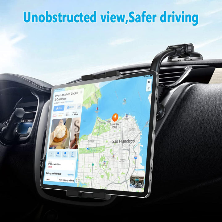 Windschutzscheibe Armaturenbrett Auto Tablet Halterung, woleyi KFZ Tablet Halter Vorne mit Saugnapf