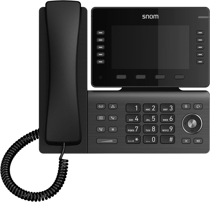 Snom D865 IP Telefon, SIP Tischtelefon, 5" IPS-Farbdisplay 1280 x 720 Pixel, 12 SIP-Identitäten, 10