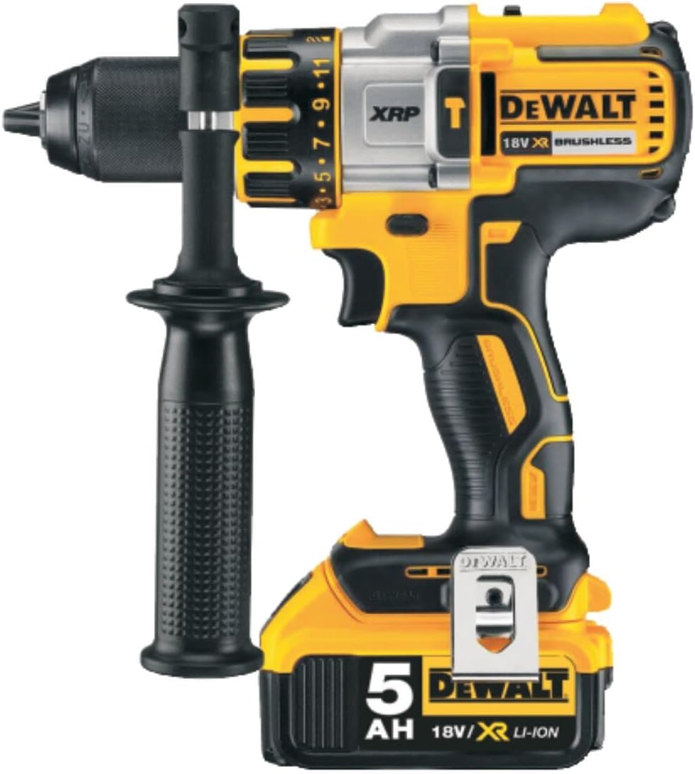 Dewalt DCD996P2 2 X 5.0 Ah XR Li-ion Brushless Combo Bohrer Set, 18 V, Gelb/Schwarz, Satz von 7 Teil