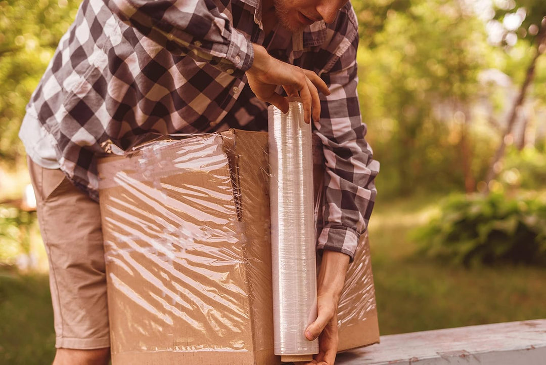 Transparente Folie für Verpackungen (18 EINHEIT) Transparente Kunststoffrolle für industrielle Verpa