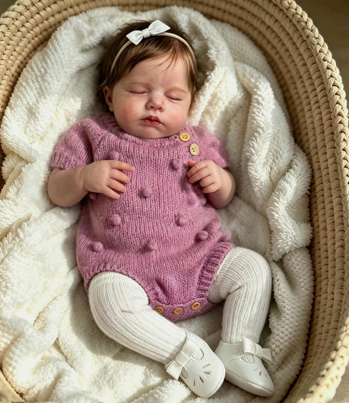 Zero pam Reborn Baby Vollsilikon Lebensecht, Silikon Baby Mädchen-48CM Lebensechte Babypuppen Wie Ec