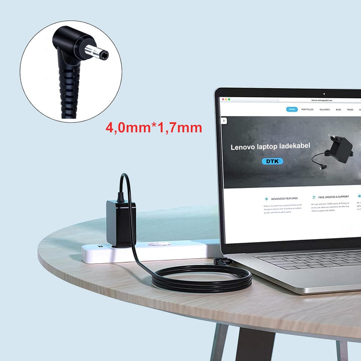 DTK Ladegerät für Lenovo Netzteil 65W 20V 3,25A Laptop Ladekabel für Lenovo AC Adapter 4,0mm*1,7mm 6