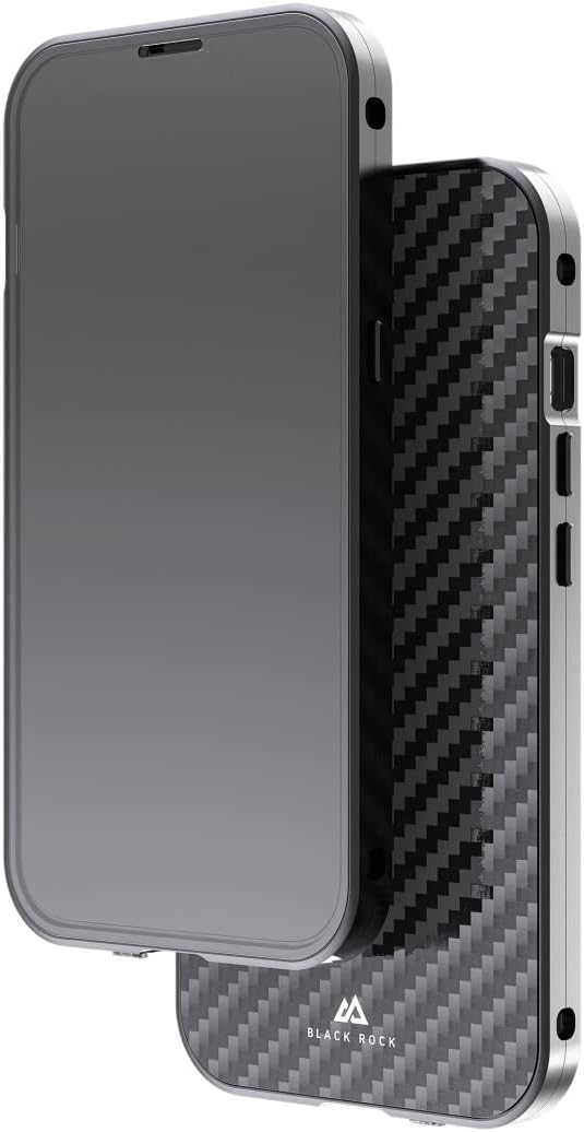 Black Rock - Hülle 360 Grad Glass Case Passend für Apple iPhone 14 Plus I Carbon Handyhülle, Karbon