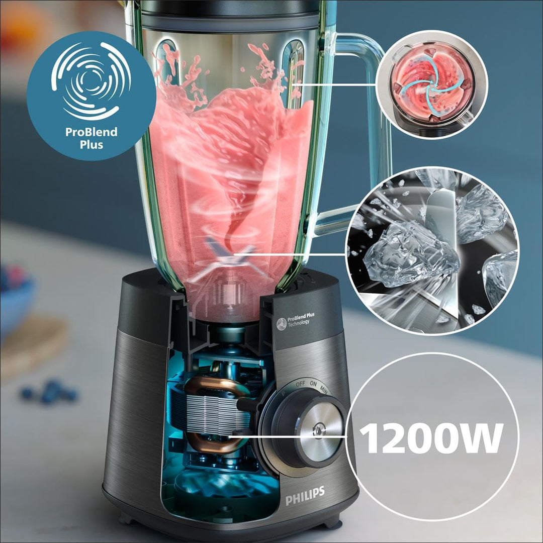 Philips 5000-Serie Standmixer inkl. Blend-and-go-Behälter - 1200 W. 2L maximales Fassungsvermögen. P