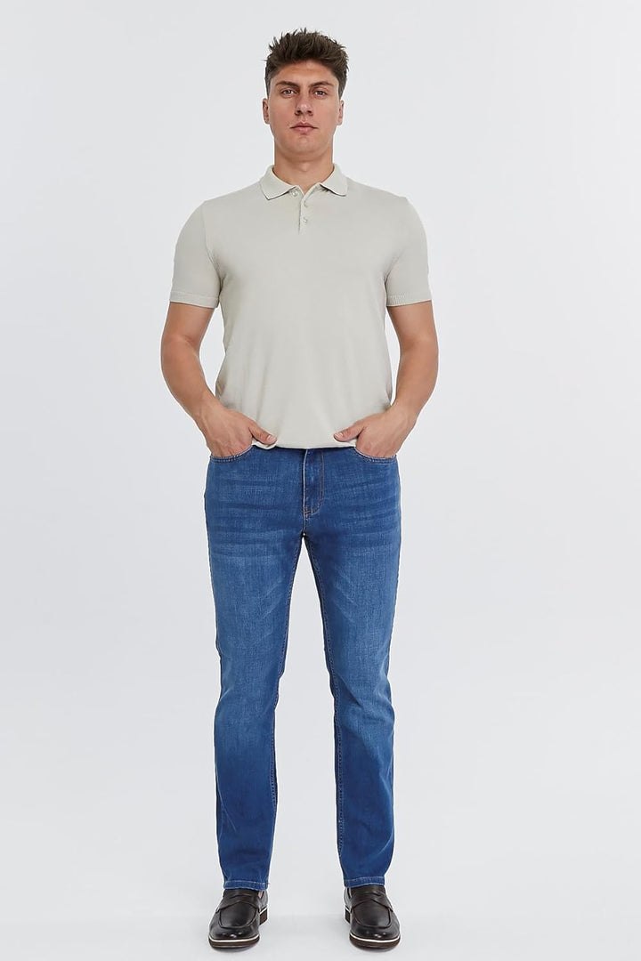 CEDY DENIM - Herren Jeans Regular Fit, Stretch Jeanshose, Herren High Waist, Straight Cut, Basic Was