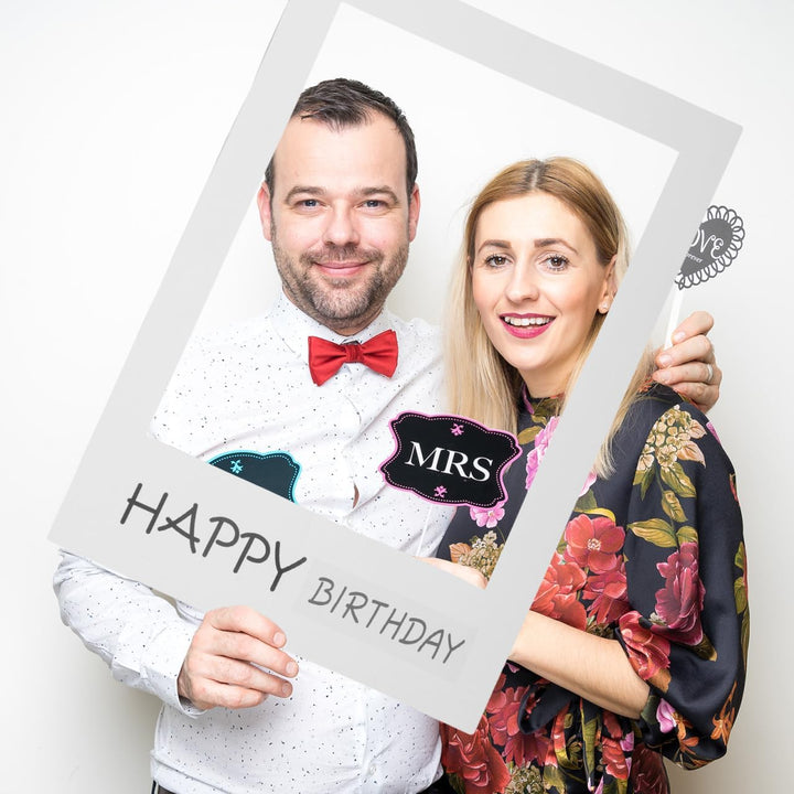Vaguelly Bilderrahmen für Fotokabinen, Requisiten, Geburtstagsfeiern, Selfie-Rahmen, Happy Birthday,