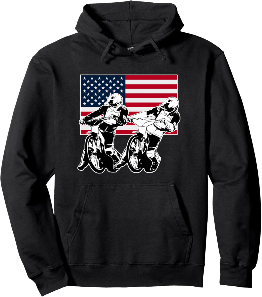 Motorrad Speedway Rider Flat Track Pullover Hoodie