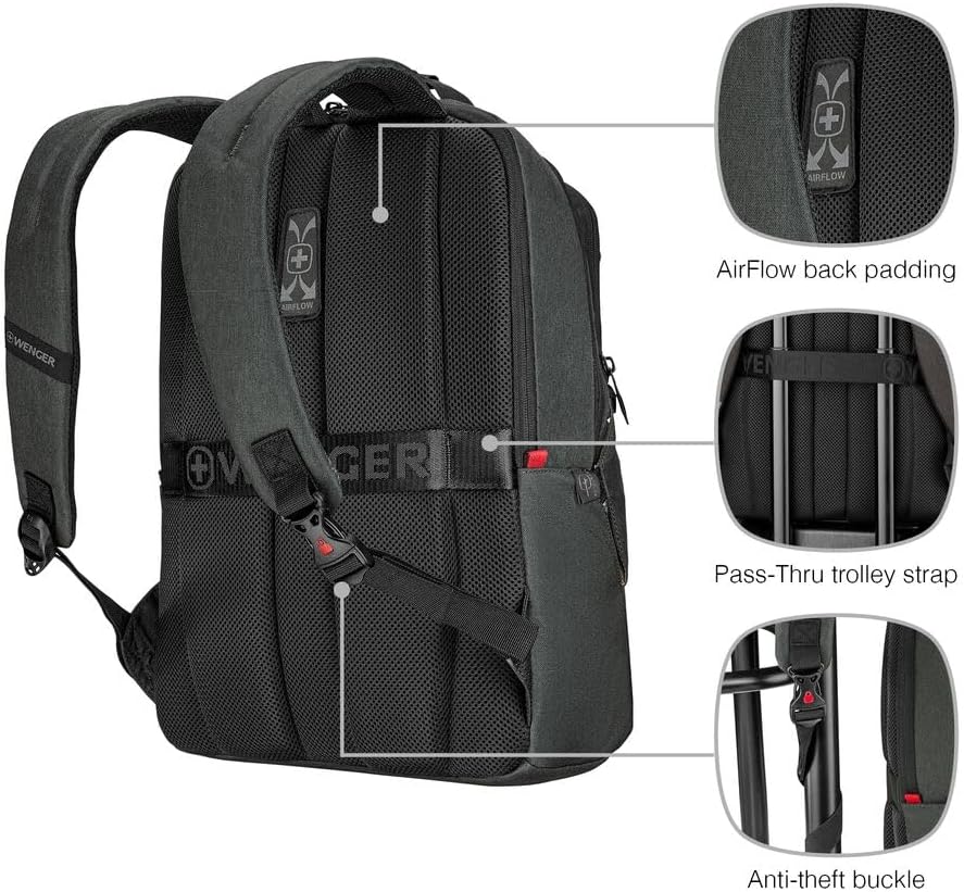 WENGER Laptop-Rucksack mit Tablet-Fach, Notebook bis 16 Zoll, Tablet bis 10 Zoll, Organizer, Damen H