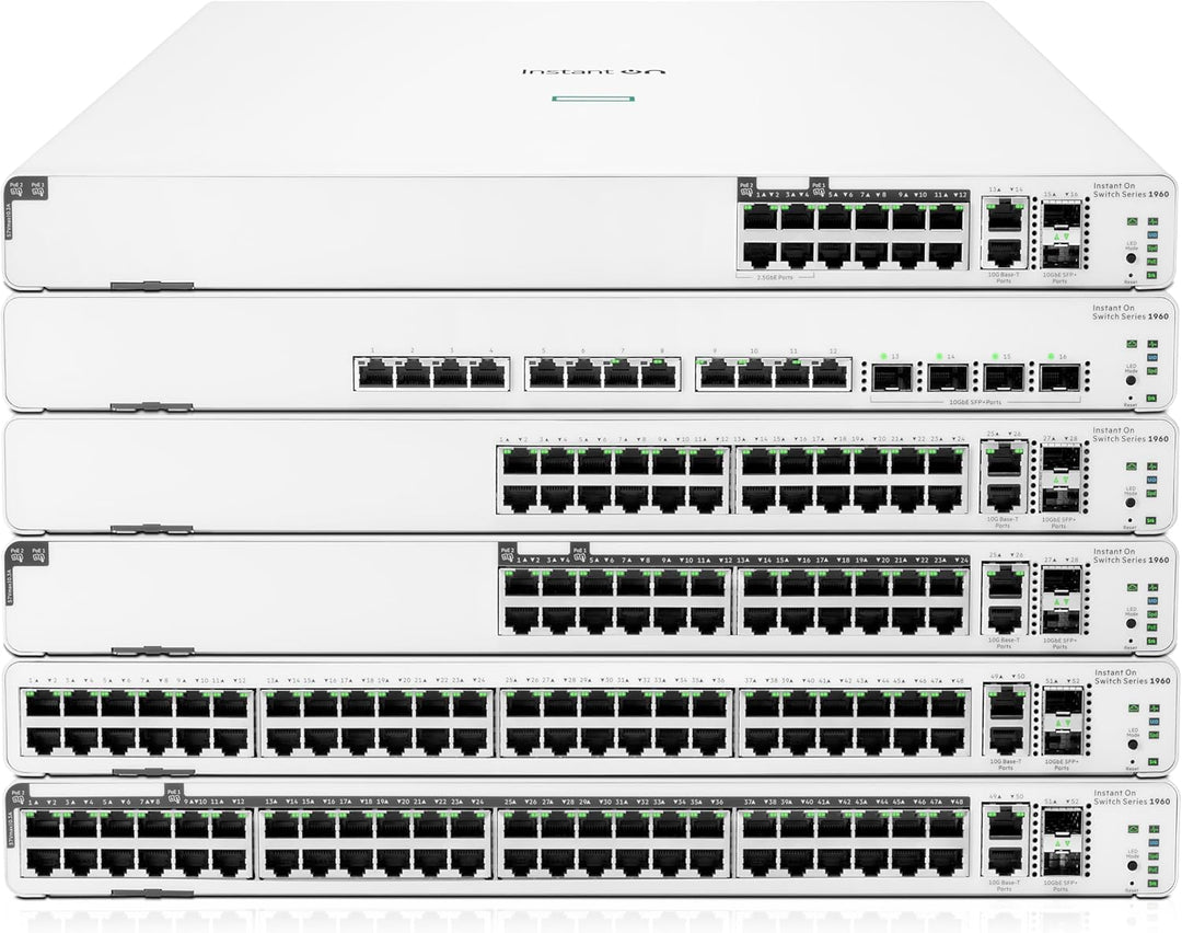 Hewlett Packard Enterprise ruba Instant On 1960 Rackmount Gigabit Smart Stack Switch 50x RJ-45 2x SF