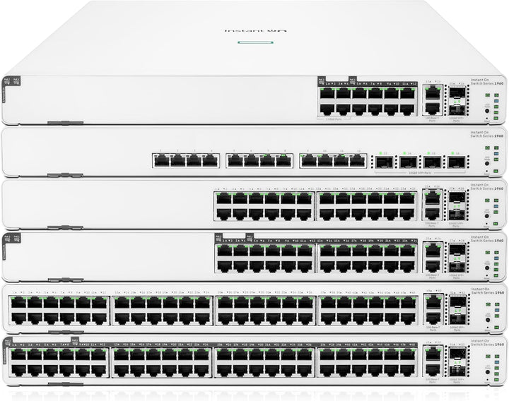 Hewlett Packard Enterprise ruba Instant On 1960 Rackmount Gigabit Smart Stack Switch 50x RJ-45 2x SF