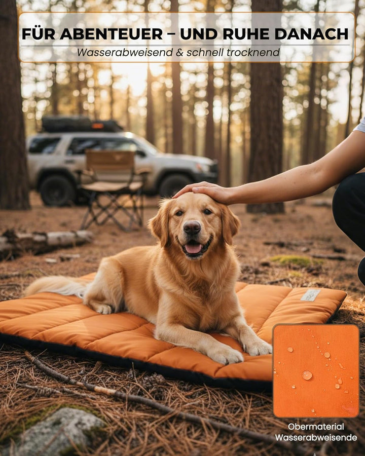 Hundedecke für unterwegs wasserdicht – rutschfeste Hundematte 110×68cm, waschbar Hundebett – Outdoor