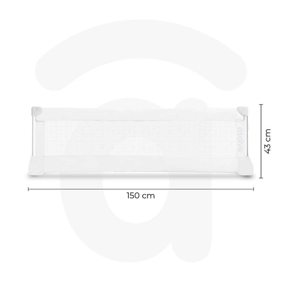 ASALVO 151505.0 Bettgitter 150 x 43,5 cm, Weiss Weiss, Weiss