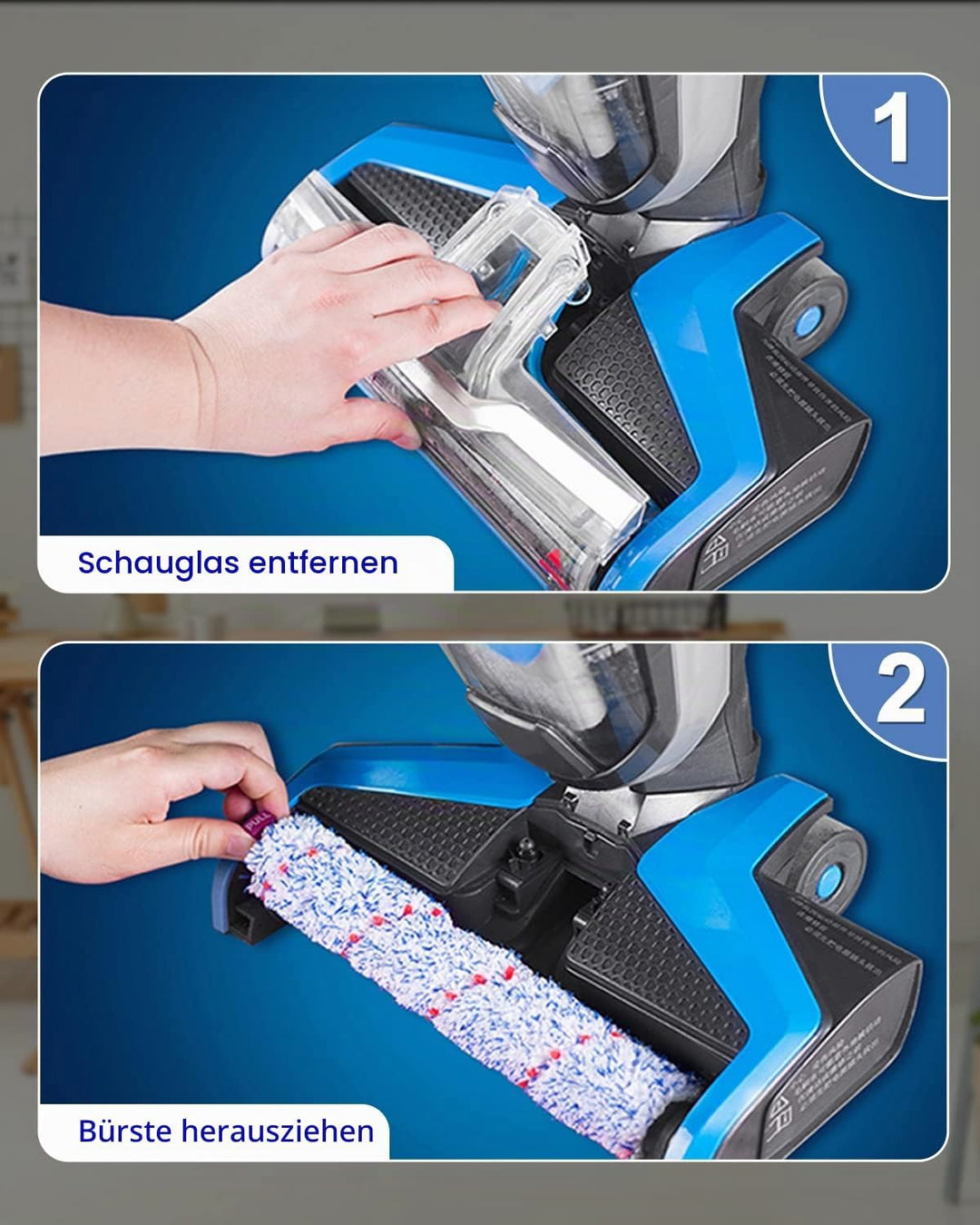 Zubehör für Bissell Crosswave 3-In-1,4 Bürstenrolle Und 5 Filter für Bissell Crosswave 3-in-1, Hartb