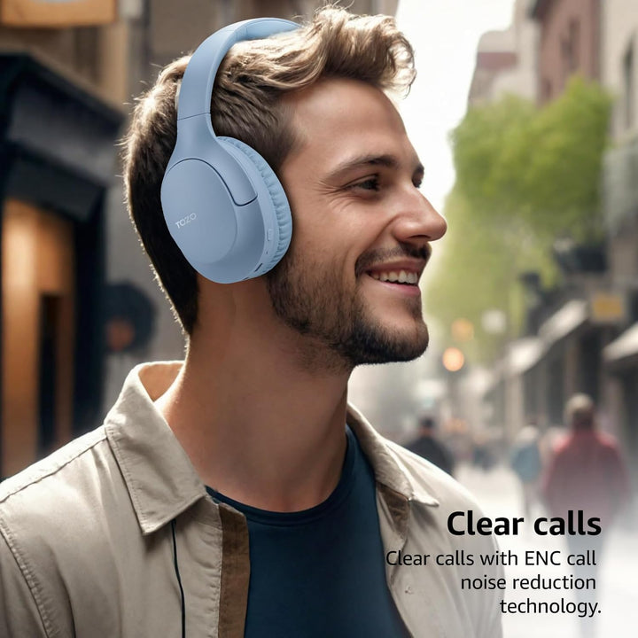TOZO HA1 Over Ear Kopfhörer, Kopfhörer Kabellos Bluetooth 5.4, ENC Noise Cancelling Kopfhörer mit 70