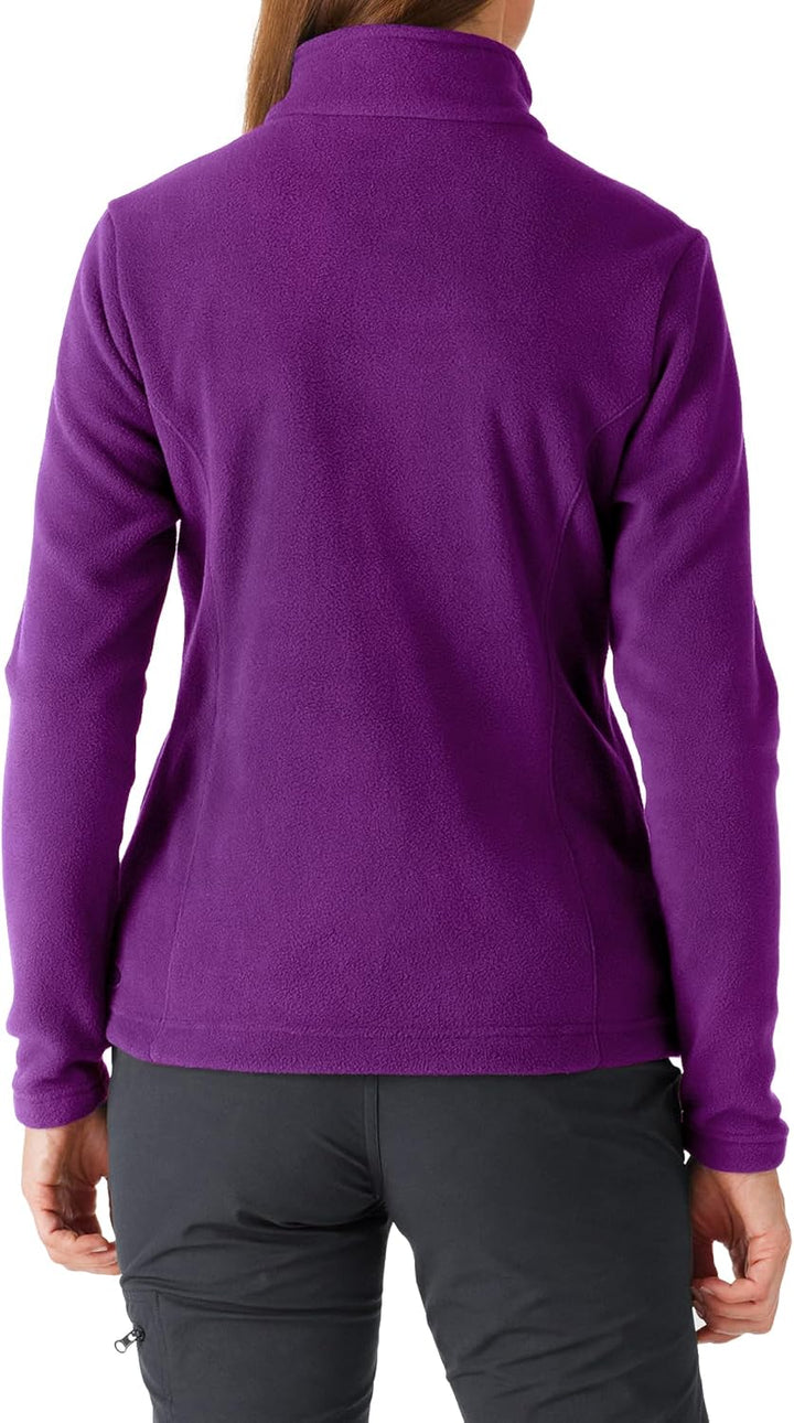 Outdoor Ventures Damen Fleecejacke mit Durchgehendem Reissverschluss Stehkragen Frauen Leichte Fleec