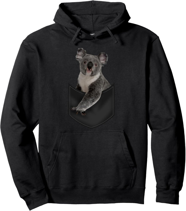 Lustiger Baby Koalabär in Brusttasche Pocket Koala Design Pullover Hoodie