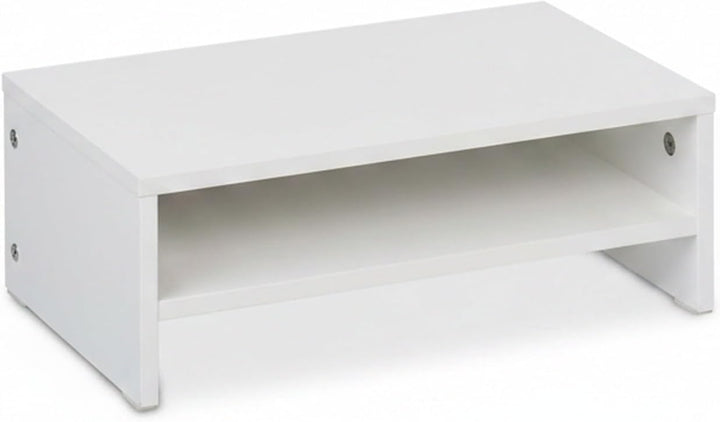 Relaxdays Monitorständer mit Fach, Bildschirmerhöhung für Schreibtisch, HBT: 14 x 40 x 23,5 cm, Bild