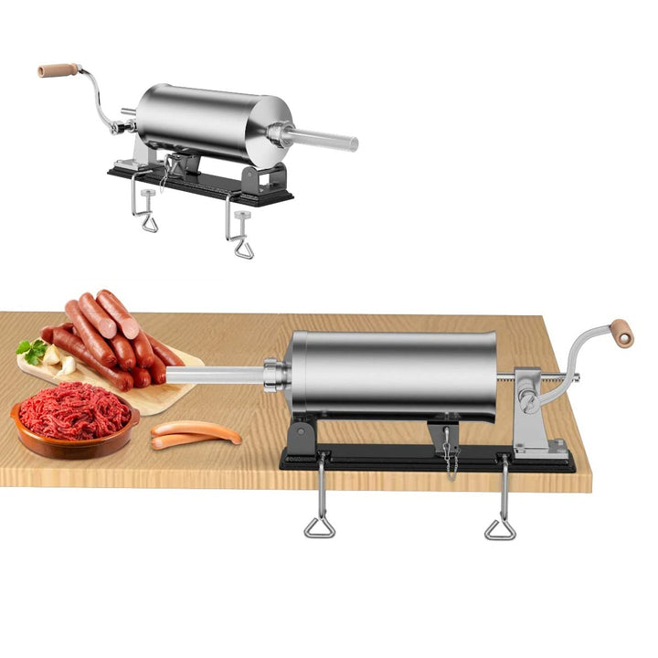 GIANTEX Wurstfüller 4,8L, Manuelle Wurstmaschine Wurstfüllmaschine, Wurstspritze aus Edelstahl, Wurs