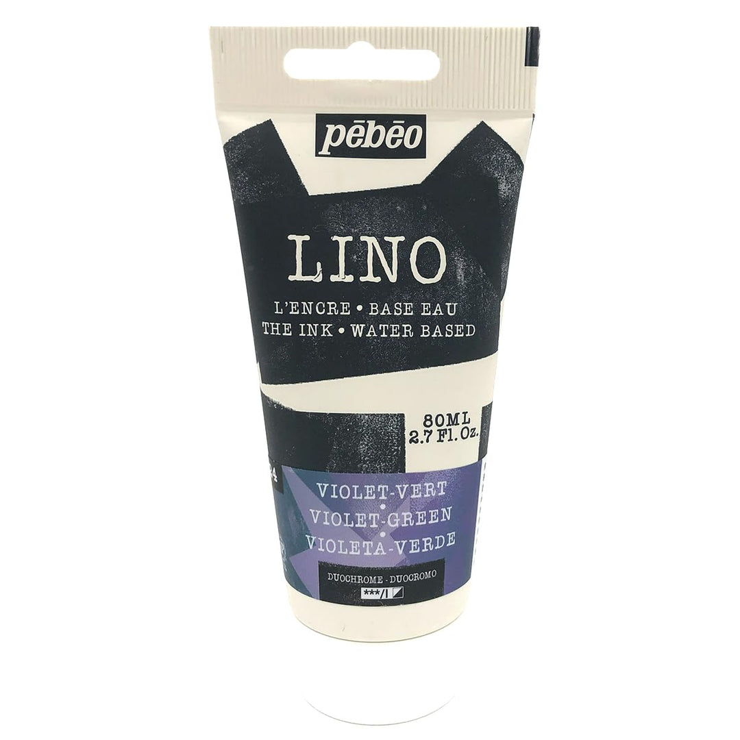 Pébéo Lino-Tinte DUOCHROME VIOLE-GRÜN 80 ml – Lino-Tinte auf Wasserbasis, ultra-pigmentiert und blic