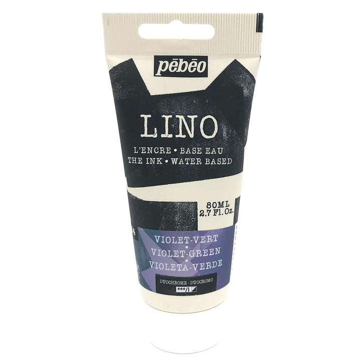 Pébéo Lino-Tinte DUOCHROME VIOLE-GRÜN 80 ml – Lino-Tinte auf Wasserbasis, ultra-pigmentiert und blic