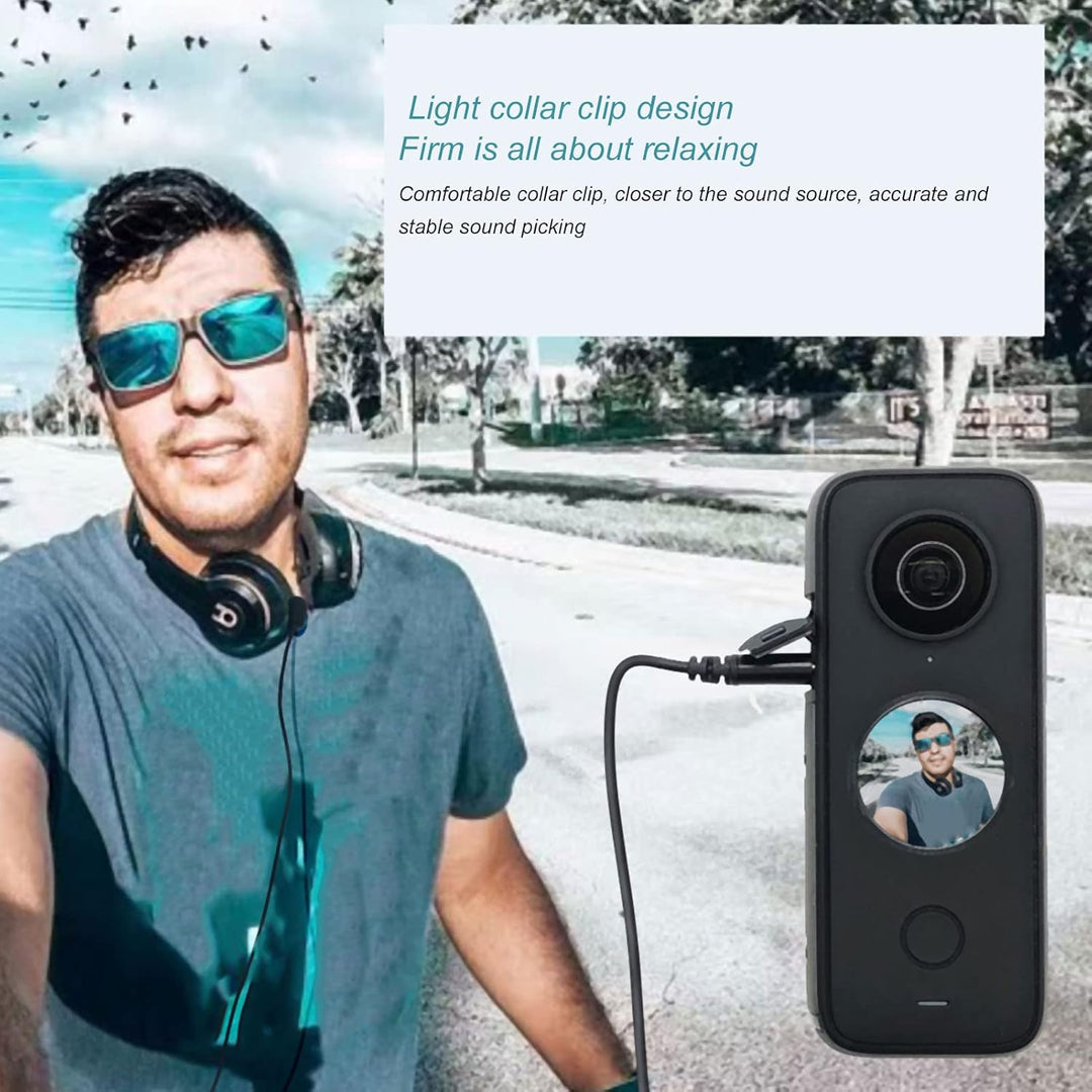 Goshyda Lavalier-Mikrofon, Typ C HiFi Sound Ansteckmikrofon Noise Cancelling Omnidirektionales Mikro
