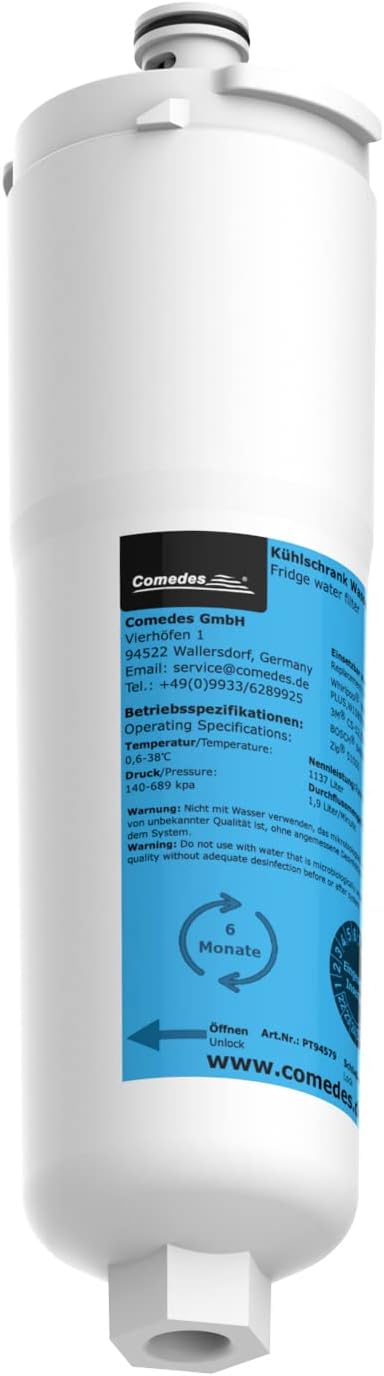 Comedes Wasserfilter für, Ersatz für Bosch 3M CS-52, Whirlpool WHKFR-PLUS, kompatibel mit Bosch, Sie