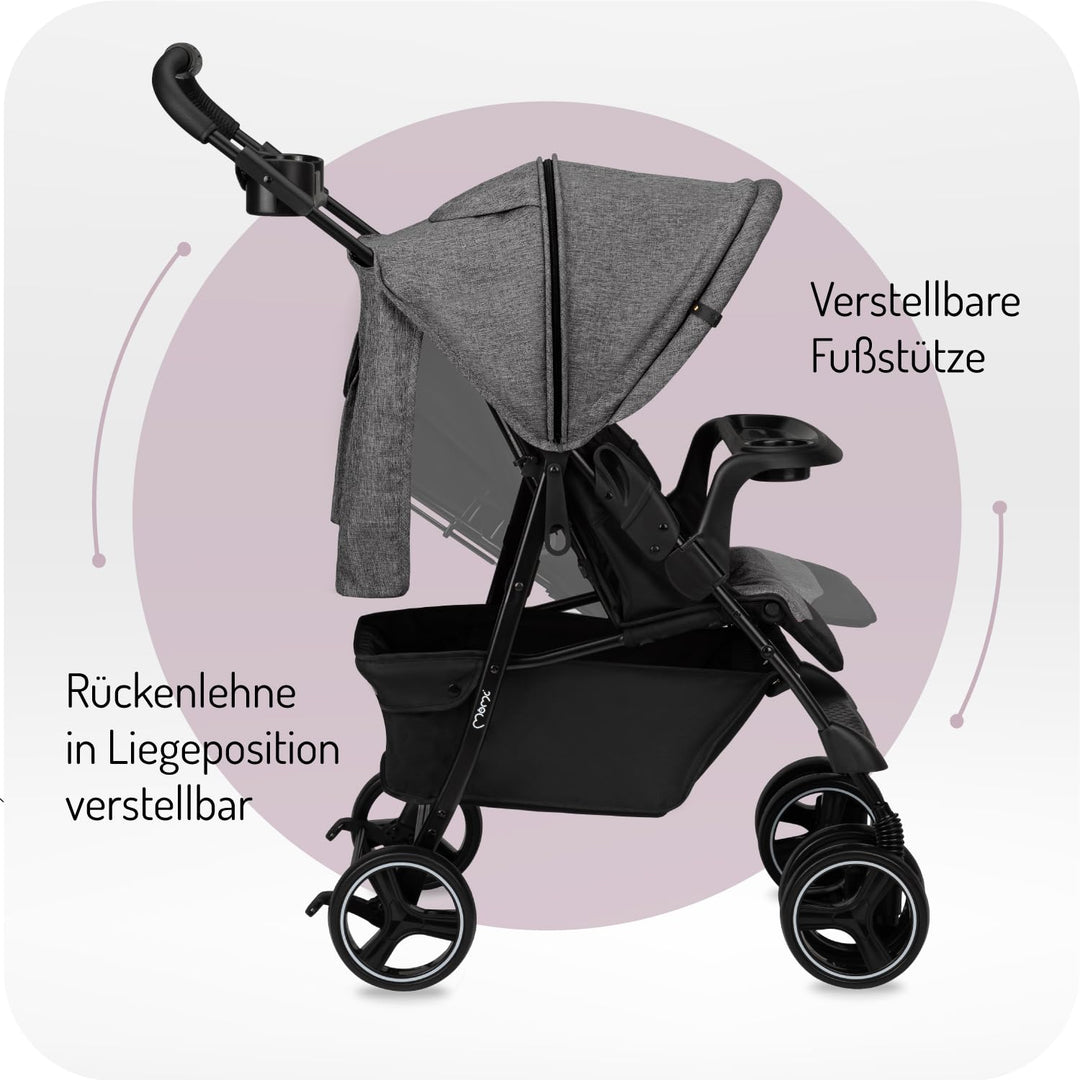 MoMi ISLA Kinderbuggy, Kinderwagen ab dem 6. Lebensmonat, bis 15 kg Körpergewicht, 5-Punkt-Sicherhei