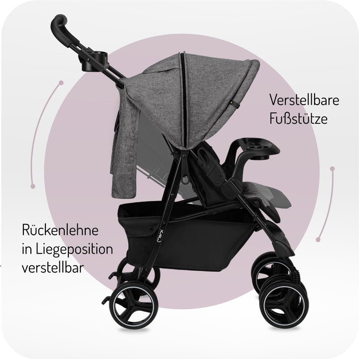 MoMi ISLA Kinderbuggy, Kinderwagen ab dem 6. Lebensmonat, bis 15 kg Körpergewicht, 5-Punkt-Sicherhei