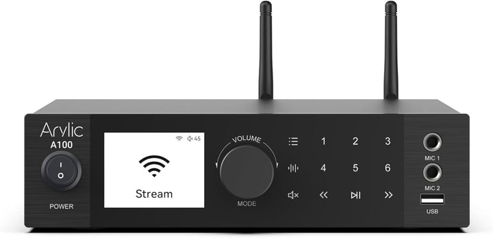 Arylic A100 Wireless Full Digital HiFi-Verstärker mit FM-Radio, 100 W × 2 WiFi- und Bluetooth-Audioe