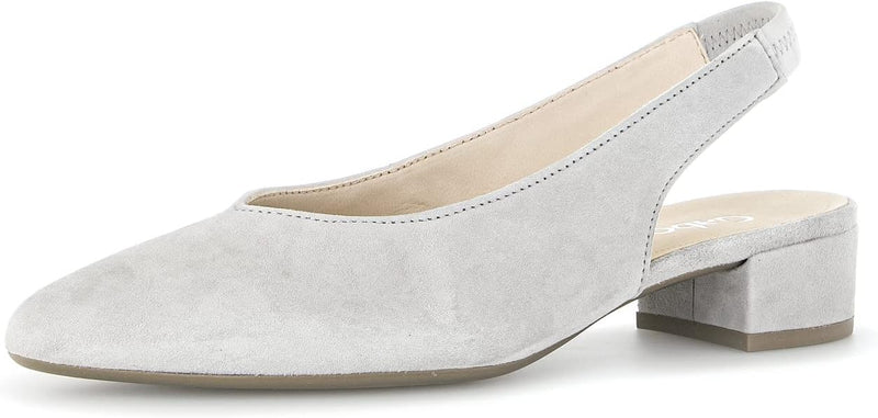 Gabor Damen Slingpumps, Frauen Absatzschuhe 38.5 EU Grau Light Grey, 38.5 EU Grau Light Grey