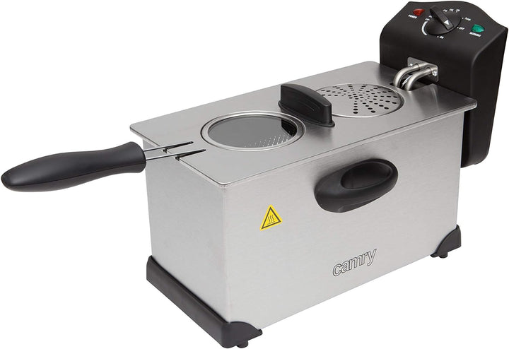 Adler CR4909 Camry CR 4909 Elektrische Fritteuse, kompakt, 3 Liter, abnehmbarer Behälter, waschbar,