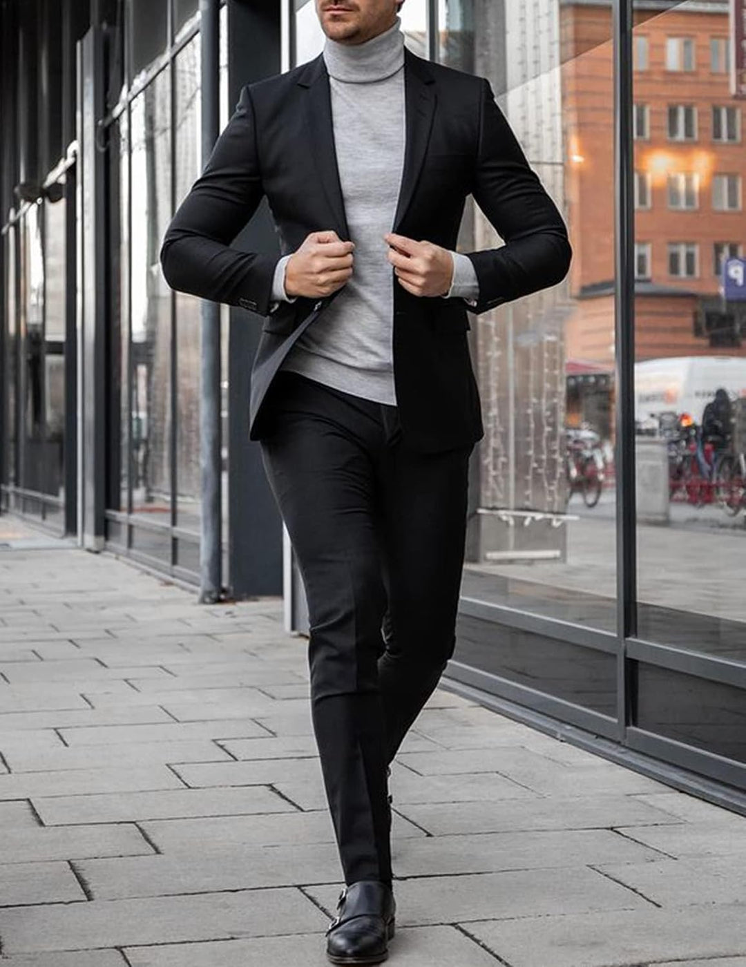 COOFANDY Herren Sakko Sportlich Freizeit Blazer Business Sakko Anzugjacke 1 Knöpfe Einfarbig Regular