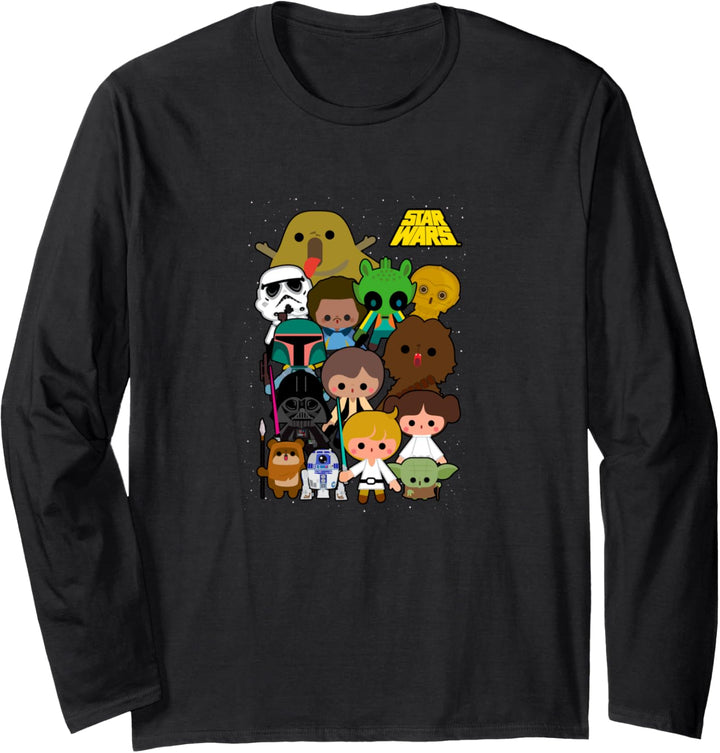 Star Wars Cute Cartoon Character Group Kawaii Langarmshirt