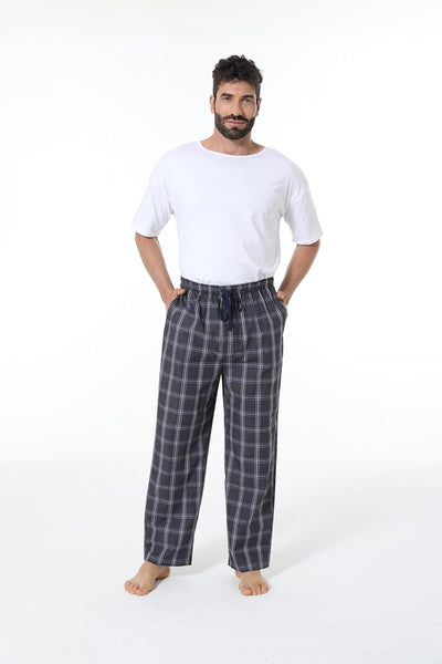 JupiterSecret Herren Pyjamahose Lang Schlafanzughosen für Herren Karierte Nachtwäsche 3er Packs 100%