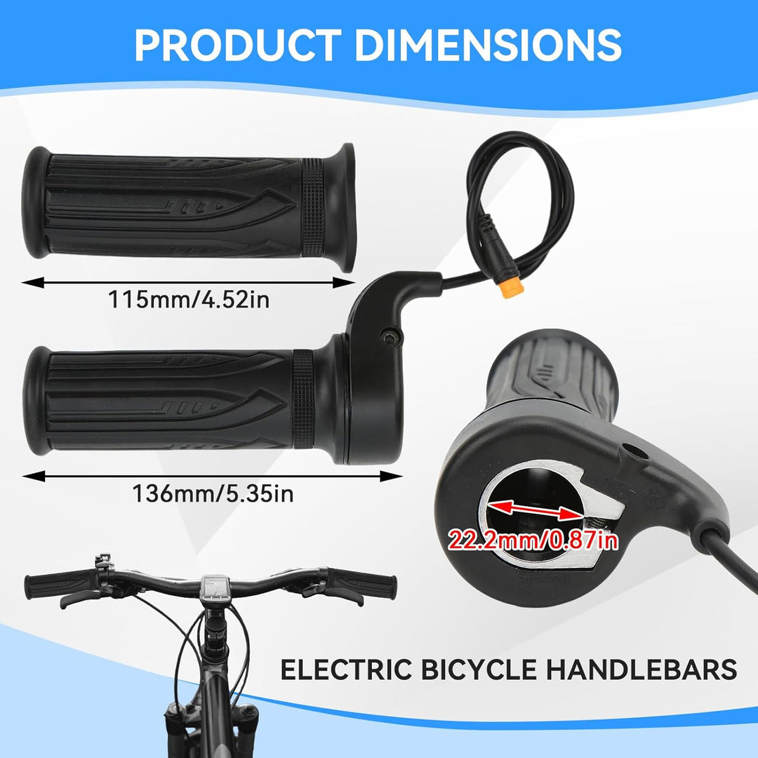 3 Pin Full Twist Throttle wasserdichte Stecker, Elektrofahrrad Gas Ersatz 20x Electric Scooter Grap