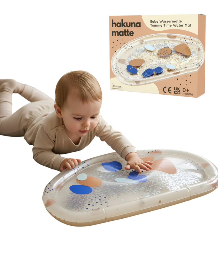 Hakuna Matte Wassermatte Baby 73x42cm – Tummy Time Wassermatte ab 3, 6 & 9 Monate, Sensorik Spielzeu