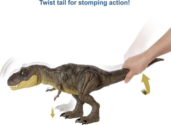 Jurassic World Stomp ‘N Escape Tyrannosaurus Rex Figure Camp Cretaceous Dinosaur Escape Toy with Sto