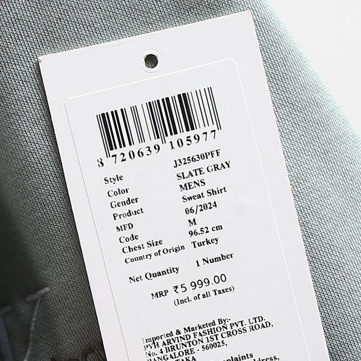 Calvin Klein Herren Sweatshirt Core Monologo ohne Kapuze XXL Grau (Slate Gray), XXL Grau (Slate Gray