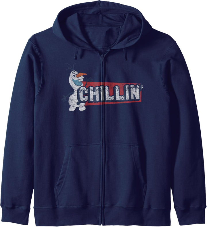 Disney Frozen Olaf Chillin' Red Block Text Kapuzenjacke