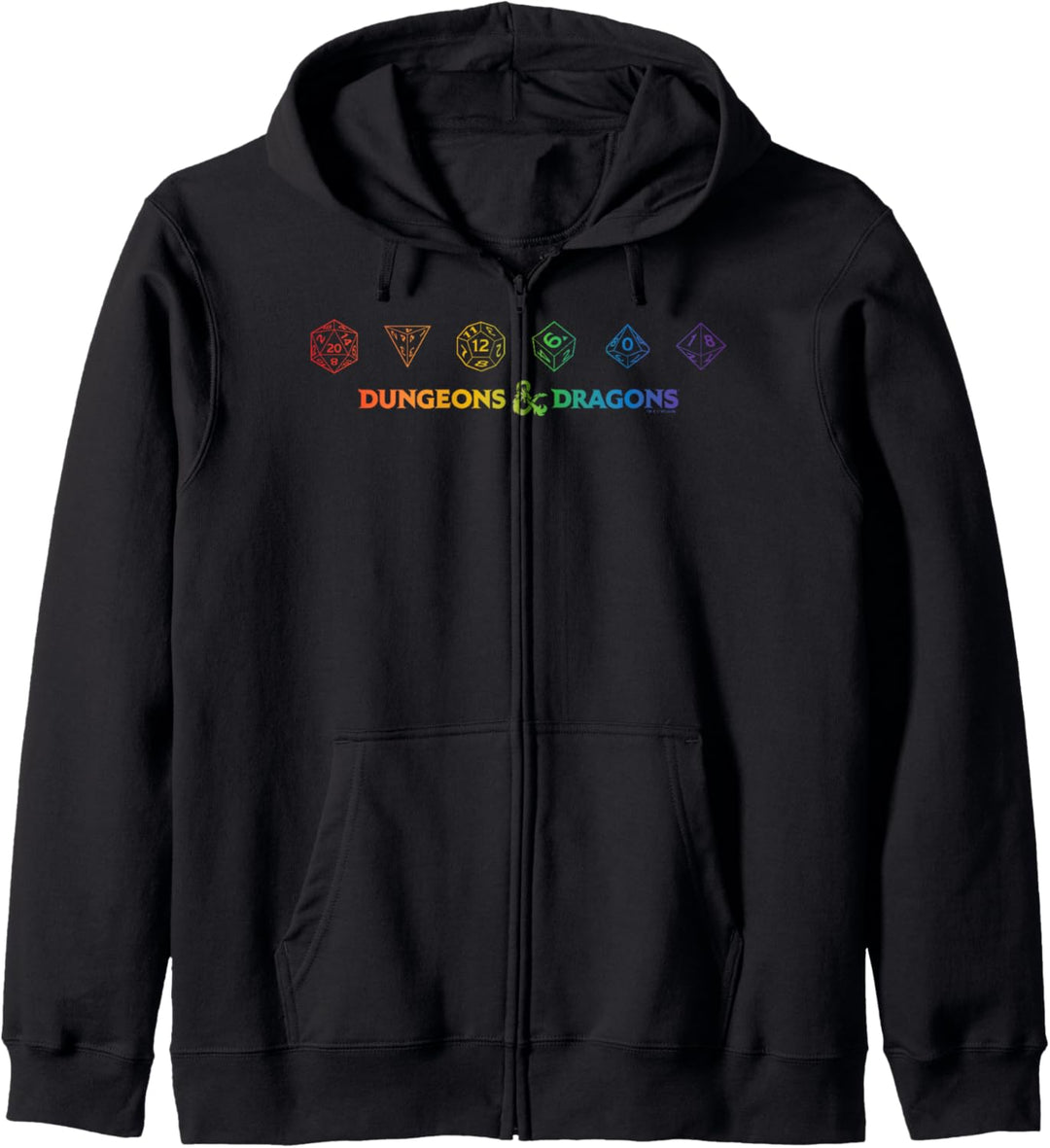 Dungeons & Dragons Dice Rainbow Gradient Kapuzenjacke