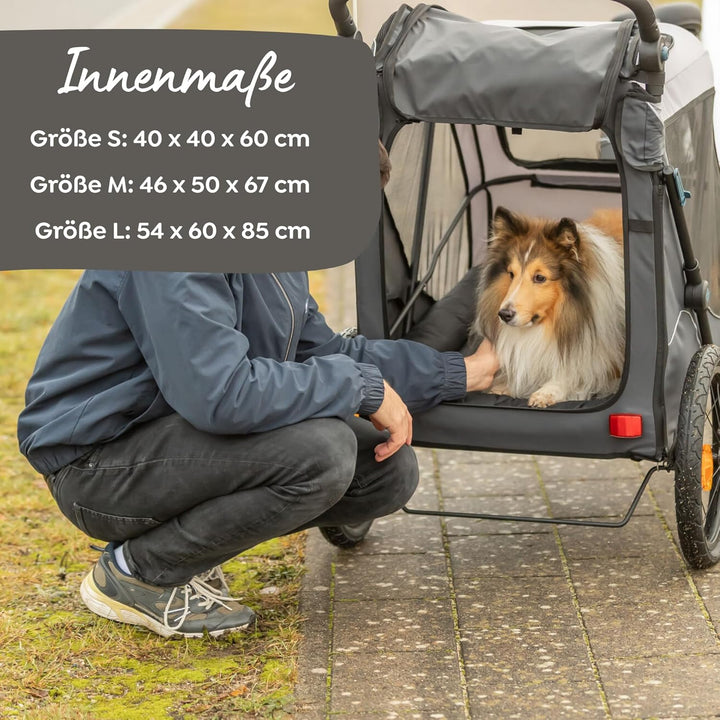 TRIXIE 12794 Fahrrad-Anhänger, Schnell-Falt-Funktion, S