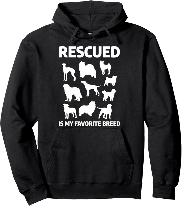 Rescued Is My Favorite Breed Tier-Rettung für Katzen und Hunde Pullover Hoodie
