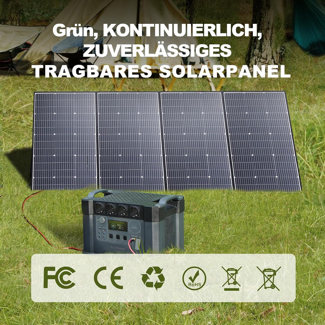 ALLPOWERS 400W Solar Panel, Solarpanels Faltbar Solarmodul für R1500/R2500/R4000/S2000 PRO/S1500 Tra