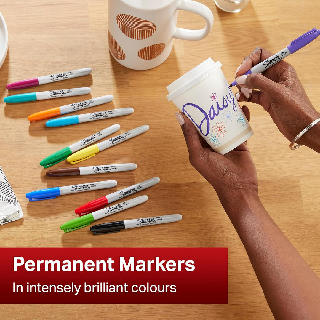 Sharpie Permanent Marker | Marker Stifte mit feinen und ultrafeinen Spitzen | exklusive Farben | 28 